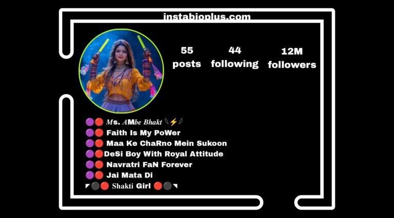 Navratri Bio For Instagram