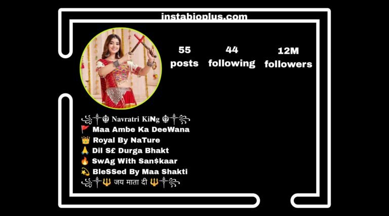 Navratri Bio For Instagram