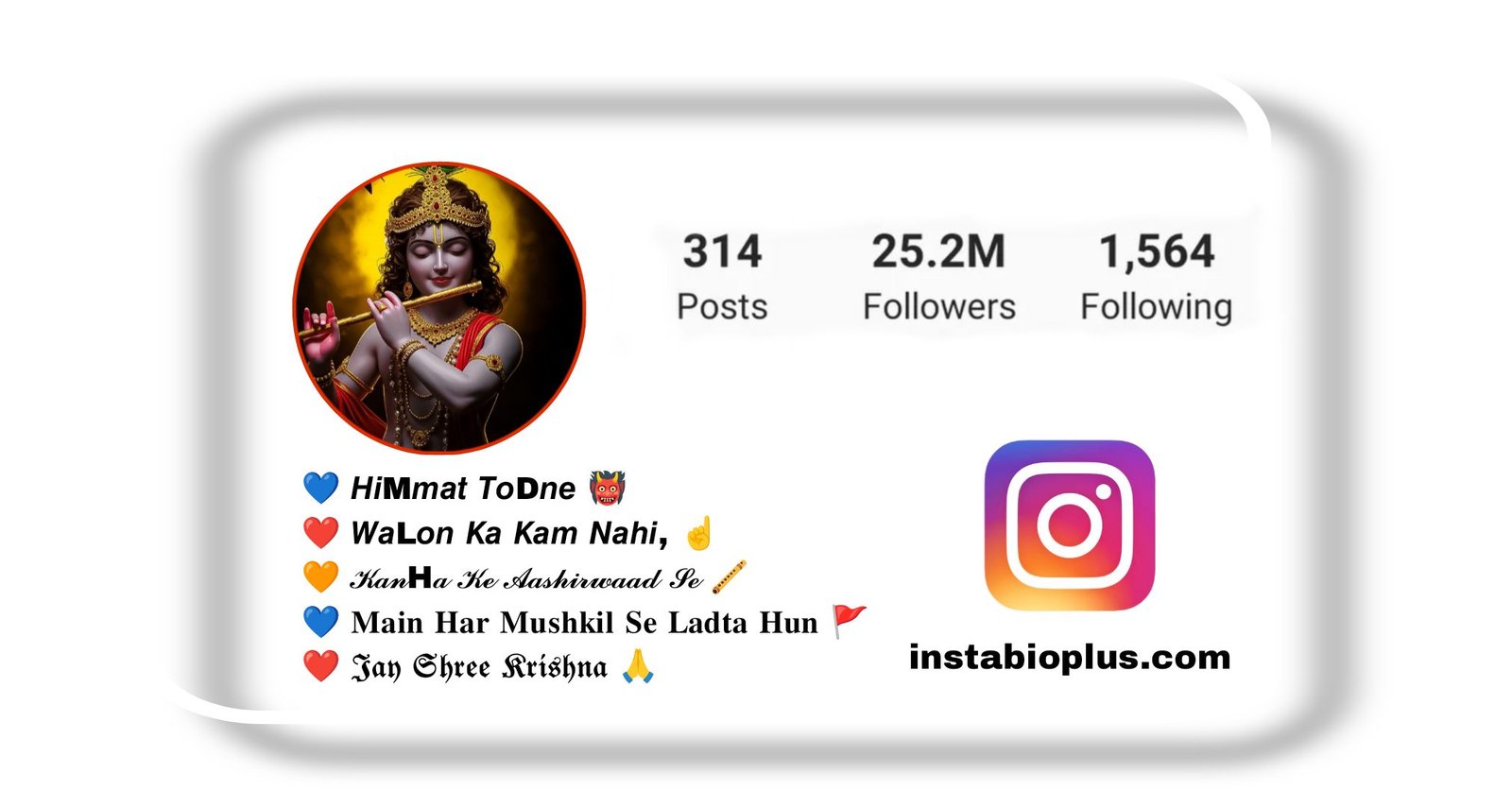 Krishna Ji Bio For Instagram